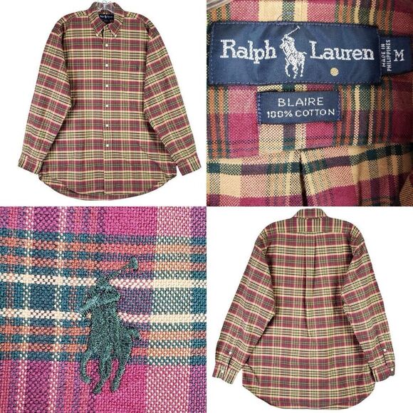 Polo Ralph Lauren Shirt Oxford Mens Size Medium M Button Down LS Blaire Fall - Picture 1 of 12